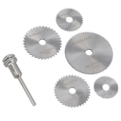 AB Tools Hss Mini Circular Saw Discs Cutters Cutting Tools Rotary Blades 6Pc 2244mm from B&Q