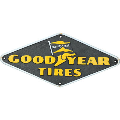 AB Tools Goodyear Tires Tyres Cast Iron Sign Plaque Wall Garage Workshop Shop Door from B&Q