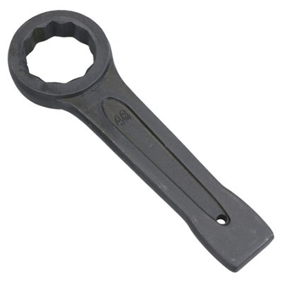 B&Q -  46mm Slogging Box End Striking Ring Wrench Spanner Bi-Hex 12 Sided Metric