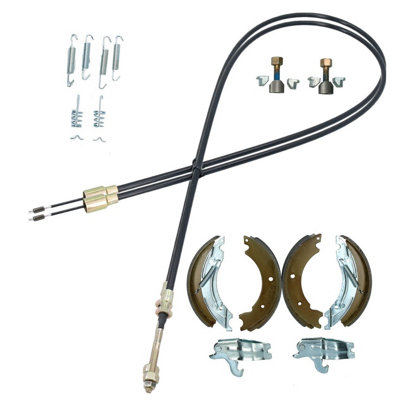B&Q -  Brake Shoe & Cable Kit For Ifor Williams Car Transporter Trailer 1400Kg Single Axle