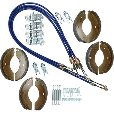 AB Tools Brake Shoe & Cable Full Kit For Indespension Flatbed Dropside Trailer 3500Kg from B&Q
