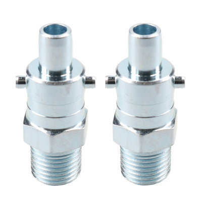Ab Tools Pcl Instant Air Hose Fitting Male Adaptor 1/4" Bsp Male Thread Bayonet Aa5102 X2 Size 1