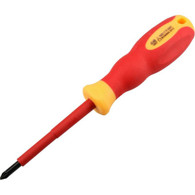 B&Q -  Pozi Pz1 X 80mm Vde Insulated Electrical Screwdriver With Soft Grip