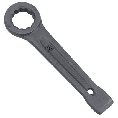 Ab Tools 24Mm Slogging Box End Striking Ring Wrench Spanner Bi-Hex 12 Sided Metric