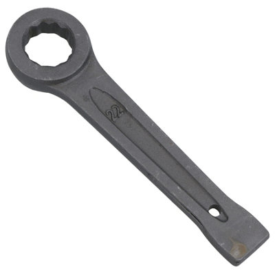 B&Q -  22mm Slogging Box End Striking Ring Wrench Spanner Bi-Hex 12 Sided Metric