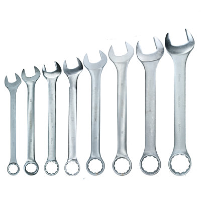 AB Tools 50mm85mm Metric Jumbo Combination Spanner Wrench Ring Open Ended 8Pc from B&Q