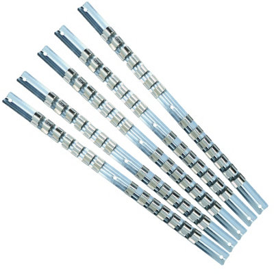 AB Tools 1/2" Drive Socket Rail Storage Holder Organiser Clips For 70 Sockets 5 Rails from B&Q