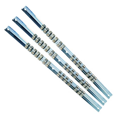 AB Tools 3/8" Drive Socket Rail Storage Holder Organiser Clips For 42 Sockets 3 Rails from B&Q