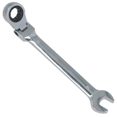 B&Q -  12mm Metric Flexible Flexi Head Ratchet Combination Spanner Wrench 72 Teeth