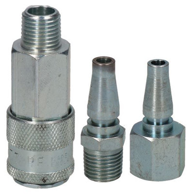 Ab Tools Schrader Profile 17 Series Female Coupler 1/4" Bsp Male Thread & Male Adaptors