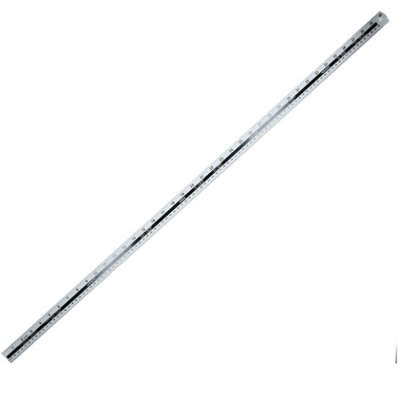B&Q -  1M (40") Aluminium Ruler Imperial & Metric Conversion Table Straight Edge Rule