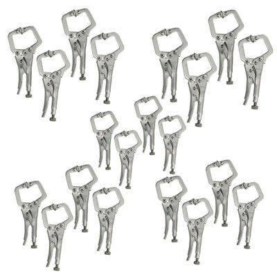 AB Tools 5" Mini Locking C Clamps Adjustable Fastener Welding Clamp Mole Grips 20 Pack from B&Q