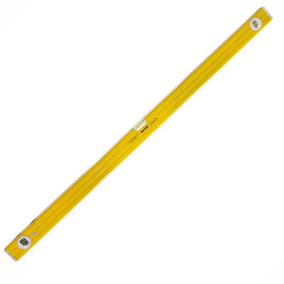 Ab Tools Yellow Ribbed Spirit Level Aluminium Scaffolding Builders Box Section 1800Mm 72In