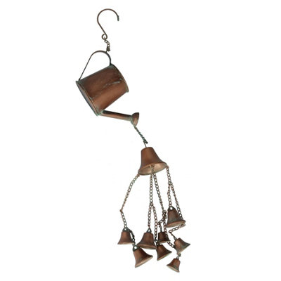 B&Q -  Watering Can Wind Chime Bell Hanging Garden Yard Ornament Decoration Metal