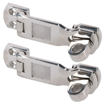 AB Tools 2 Pack Hasp & Staple 316 Stainless Steel Cast Locker Cabin Hatch Swivel Lock from B&Q