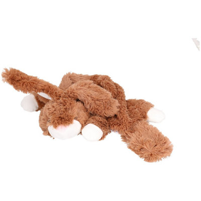AB Tools Plush Super Soft Unstuffed Rabbit Dog Toy With Squeak 8X10X58Cm from B&Q