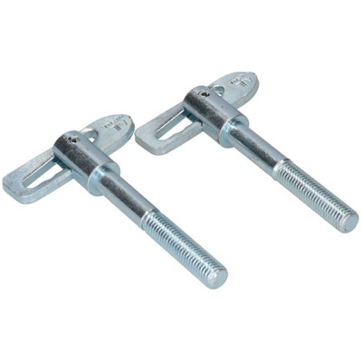 AB Tools 2 Pack M12 Extra Long Antiluce Tailgate Drop Catch Trailer Dropside Latch from B&Q