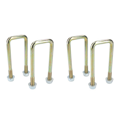 AB Tools 4 Pack M10 40mm X 110mm U-Bolt N-Bolt For Trailers With Nuts High Tensile from B&Q