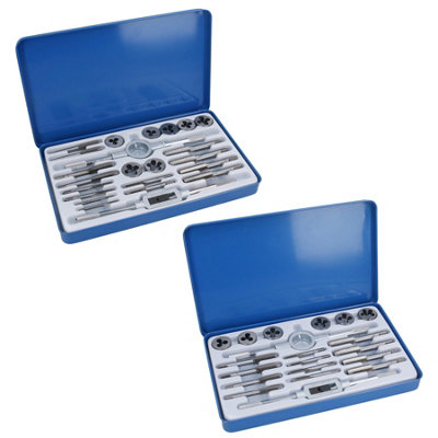 AB Tools Bsf And Bsw Whitworth Tap And Die Sets British Standard Fine Coarse Rethreader from B&Q