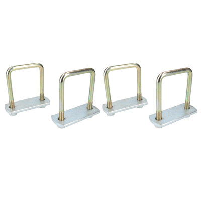 B&Q -  4 Pack M10 60mm X 90mm U-Bolt N-Bolt With Plates & Nuts High Tensile
