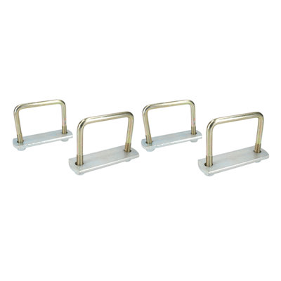 B&Q -  4 Pack M10 80mm X 75mm U-Bolt N-Bolt With Plates & Nuts High Tensile