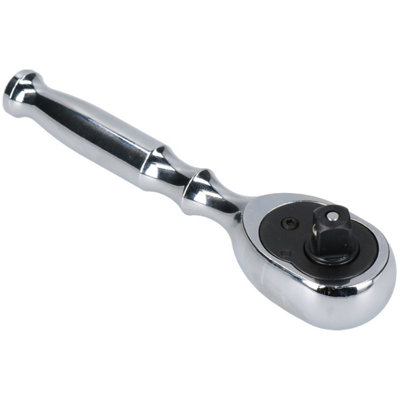 AB Tools 3/8" Drive Stubby Ratchet Socket Driver 72 Teeth Reversible Quick Release from B&Q