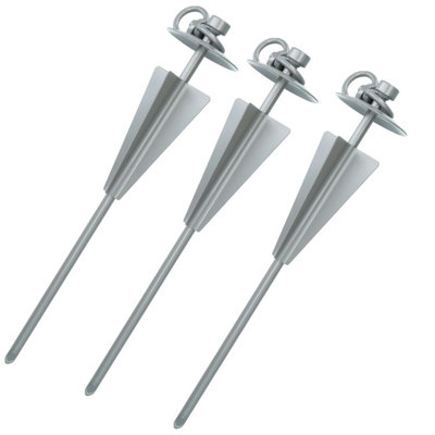 B&Q -  3 Extra Strong Stake Out Spikes For Home Garden Yard Holiday Dog Accessories