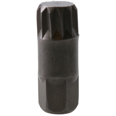 AB Tools 12mm Spline Bit 30mm Length 10mm Shank Chrome Vanadium Hardened Triple Square from B&Q