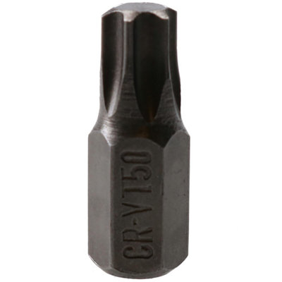 AB Tools T50 Torx Star Bit 30mm Length 10mm Shank Chrome Vanadium Hardened Tip Cr-V from B&Q