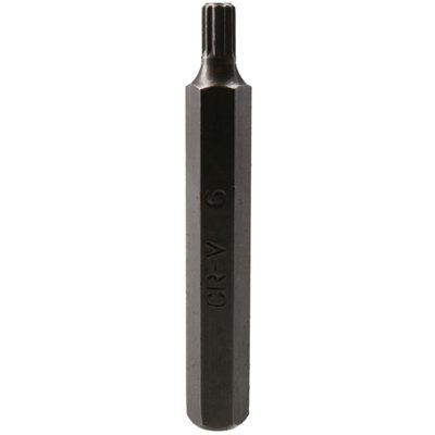 AB Tools 6mm Spline Bit 75mm Length 10mm Shank Chrome Vanadium Hardened Tip Triple Square from B&Q