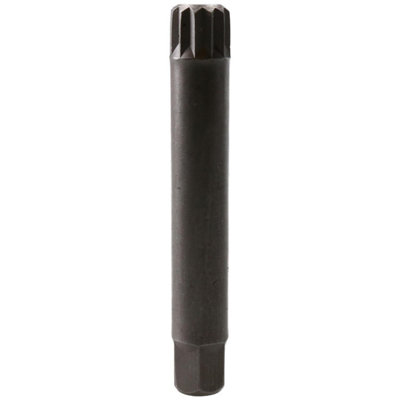 AB Tools 12mm Spline Bit 75mm Length 10mm Shank Chrome Vanadium Hardened Triple Square from B&Q