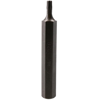 AB Tools T20 Torx Star Bit 75mm Length 10mm Shank Chrome Vanadium Hardened Tip Cr-V from B&Q