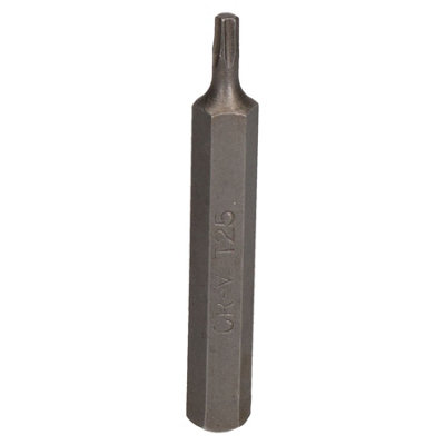 AB Tools T25 Torx Star Bit 75mm Length 10mm Shank Chrome Vanadium Hardened Tip Cr-V from B&Q