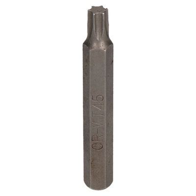 AB Tools T45 Torx Star Bit 75mm Length 10mm Shank Chrome Vanadium Hardened Tip Cr-V from B&Q