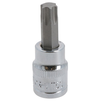 Ab Tools T50 Male Torx Bit Star Socket 3/8" Drive Standard Internal Chrome Vanadium Steel Size 3