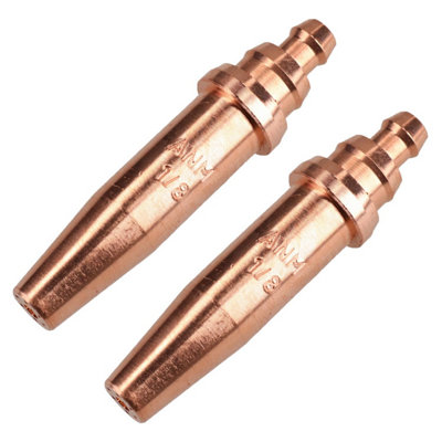 AB Tools Anm Oxy Acetylene Gas Cutting Nozzle Tip Standard Length 1/8" 190300mm 2Pk from B&Q