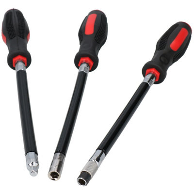 AB Tools Flexible Screwdriver Drivers For Sockets Hex Bits 7mm Socket 300mm Length 3Pc from B&Q