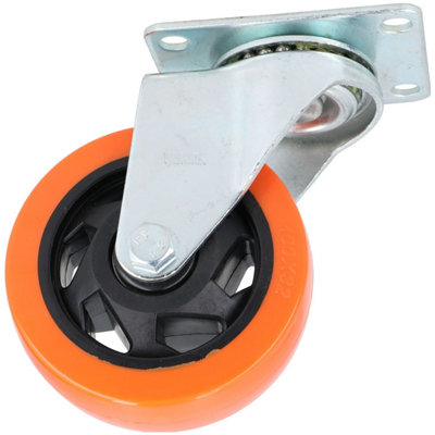AB Tools 4" Swivel Pvc Trolley Castor Wheel Roller Bearings 130Kg Load Per Wheel 1 Pack from B&Q
