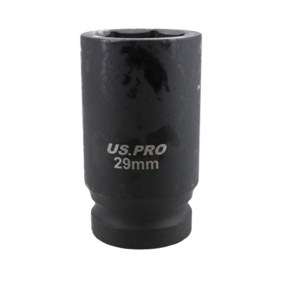 B&Q -  29mm Deep Impact Socket 3/4" Drive Single Hex 6 Point Chrome Vanadium Steel