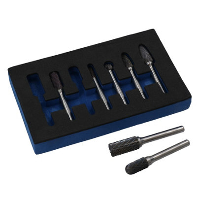 AB Tools Tungsten Carbide Burr Rotary Files Grinder Remover Removal Polishing Porting 7Pc from B&Q