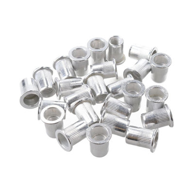 AB Tools M8 8mm Alu Nut Serts Riveting Nuts Rivet Threaded Inserts Blindnut Rivnut 25Pc from B&Q