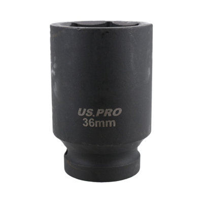 Ab Tools 36Mm Deep Impact Socket 3/4" Drive Single Hex 6 Point Chrome Vanadium Steel