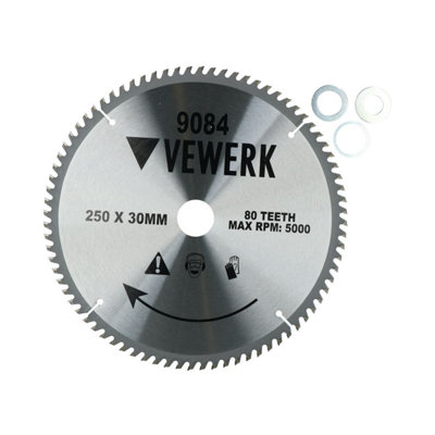 AB Tools 250mm X 30mm Tct Tungsten Carbide Tipped Circular Saw Blades 80 Teeth from B&Q