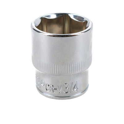 AB Tools 3/4" Imperial 6 Point 3/8" Drive Shallow Socket Sae Af Chrome Vanadium Steel from B&Q