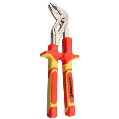 B&Q -  Vde Groove Joint Water Pump Pliers Plumbers Pipe Wrench Grips For Hybrid Use
