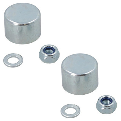AB Tools 2 Pack Replacement 35mm Erde Daxara Trailer Hub Cap Grease Cover Lock Nut from B&Q
