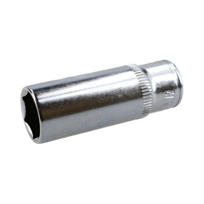 AB Tools 1/2" Deep Sae Socket 1/4" Drive 48mm Length 6 Point Chrome Vanadium Steel from B&Q