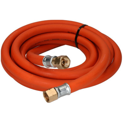 B&Q -  Single Propane Fitted Rubber Hose Pipe Cutting & Welding 5M 3/8" Bsp Gas