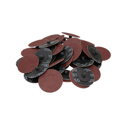 AB Tools 80 Grit 50mm Coarse Quick Change Sanding Discs Rust Removal Deburring 50Pc from B&Q
