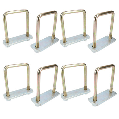 8 Pack M10 70mm x 100mm U-Bolt N-Bolt with Plates & Nuts HIGH TENSILE - Image 2